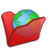 Folder red internet Icon